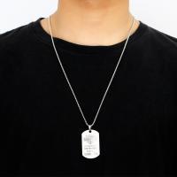 Collier de bijoux en alliage de zinc, Placage, bijoux de mode, argent, protéger l'environnement, sans nickel, plomb et cadmium, 48x29mm, Longueur 70 cm, Vendu par PC