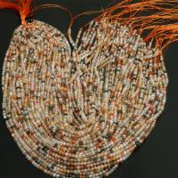 Natuurlijke grijze Quartz parels, Rutielkwarts, DIY, 2x3mm, Per verkocht Ca 16 inch Strand