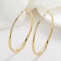 Brass Hoop Earring plated fashion jewelry & for woman nickel lead & cadmium free Sold By Pair