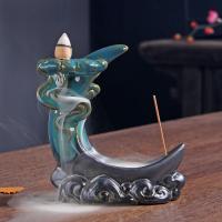 Backflow Incense Burner Porcelain handmade for home and office & durable & multifunctional Sold By PC