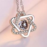 Zircon cubique Micro Pave pendentif en argent sterling, Argent sterling 925, Hexagram, Plaqué de couleur d'or rose, DIY & pavé de micro zircon, protéger l'environnement, sans nickel, plomb et cadmium, 13x11mm, Vendu par PC