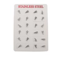 304 Stainless Steel Stud Earring Set fashion jewelry & for woman original color Sold By Lot