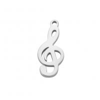 Nerezová ocel Šperky Přívěsky, 304 Stainless Steel, Music Note, DIY, více barev na výběr, 15.60x6.80mm, Prodáno By PC