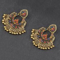 Zinc Alloy Stud Earring plated fashion jewelry & for woman & with rhinestone nickel lead & cadmium free Sold By Pair