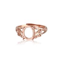 925 Sterling Sølv fingerring Setting, forgyldt, du kan DIY, flere farver til valg, Solgt af PC