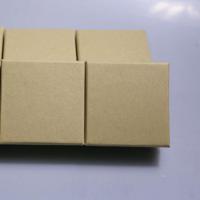 Kartonnen Ring Box, Kraft, Stofdicht, 7x7x3.5cm, Ca 50pC's/Lot, Verkocht door Lot