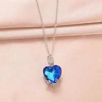 Zinc Alloy Jewelry Necklace with Glass fashion jewelry & with rhinestone nickel lead & cadmium free 50cm Sold By PC