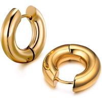 Stainless Steel Huggie Hoop Earring 304 Stainless Steel Donut Galvanic plating fashion jewelry & for woman 20mm Sold By Pair