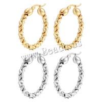 Mens Stainless Steel Hoop orecchino, 304 acciaio inox, Ciambella, Placcatura galvanica, gioielli di moda & per la donna, nessuno, 35x36.60mm, Venduto da coppia