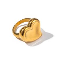 Stainless Steel Finger Ring 304 Stainless Steel 18K gold plated  & for woman golden Sold By PC