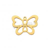 Stainless Steel Animal Pendants 304 Stainless Steel Butterfly Vacuum Ion Plating DIY & hollow Sold By PC