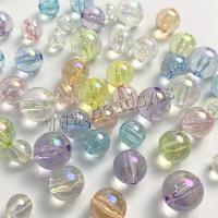 Plated Acrylic Beads Round DIY Sold By Bag