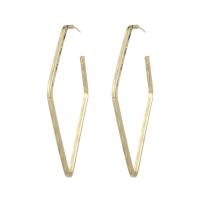 Zink Alloy Stud Earring, Geometriskt mönster, plated, mode smycken & för kvinna, fler färger för val, 45x68mm, Säljs av Par