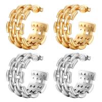 Stainless Steel Stud Earrings 304 Stainless Steel Vacuum Ion Plating fashion jewelry & for woman Sold By Pair