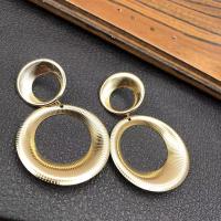 Zinc Alloy Drop Earring, Donut, guldfarve belagt, mode smykker & for kvinde & hule, nikkel, bly & cadmium fri, 50-80mm, Solgt af par