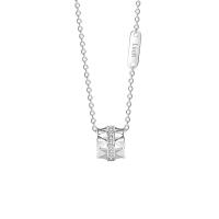 Collier de couple, Argent sterling 925, bijoux de mode & unisexe & styles différents pour le choix & pavé de micro zircon, protéger l'environnement, sans nickel, plomb et cadmium, Vendu par PC