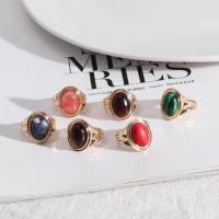 Zinc Alloy Finger Ring with Natural Stone plated fashion jewelry & for woman nickel lead & cadmium free Sold By PC