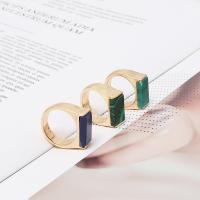 Zinc Alloy Finger Ring with Natural Stone plated fashion jewelry & for woman nickel lead & cadmium free Sold By PC