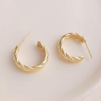 Brass Stud Earring real gold plated & for woman gold Sold By Pair