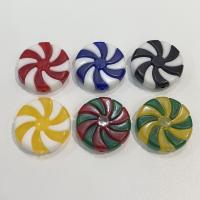 Granos de acrílico de la joyería, Redondo aplanado, moldeo por inyección, Bricolaje, más colores para la opción, 24mm, aproximado 100PCs/Bolsa, Vendido por Bolsa