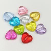 Perline in acrilico trasparenti, Cuore, stampaggio ad iniezione, DIY, nessuno, 14mm, Appross. 840PC/borsa, Venduto da borsa