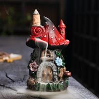 Backflow Incense Burner Resin mushroom half handmade for home and office & durable Sold By PC