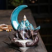 Backflow Incense Burner Porcelain half handmade for home and office & durable & multifunctional Sold By PC