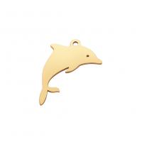 Rustfrit stål Animal Pendler, 304 rustfrit stål, Dolphin, du kan DIY, flere farver til valg, 21.70x13.30mm, Solgt af PC