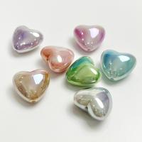 Plated Acrylic Beads Heart DIY Approx Sold By Bag