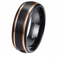 Acier de tungstène bague, bijoux de mode & normes différentes pour le choix & pour homme, 8.03x2.40mm, Vendu par PC