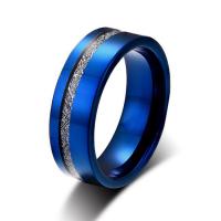 Anillos para Parejas, Acero de tungsteno, Joyería & unisexo & diverso tamaño para la opción, azul, 8x2.40mm, Vendido por UD