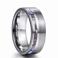 Tungsten čelika Finger Ring, modni nakit & bez spolne razlike & različite veličine za izbor, izvorna boja, 8.03x2.40mm, Prodano By PC