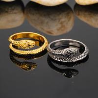 Titantium Steel finger ring, Titan Stål, Snake, plated, Vintage & olika storlek för val & för människan, fler färger för val, Säljs av PC