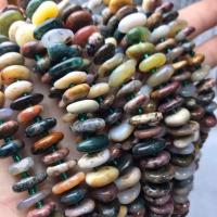 Agat pärlor, Ocean Agate, polerad, DIY, 10-12mm, Såld Per Ca 38-40 cm Strand