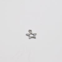 Rostfritt stål Smycken Hängen, 304 rostfritt stål, Star, DIY & maskinpolering, ursprungliga färgen, 1x11x8mm, Säljs av PC