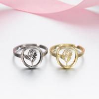 Stainless Steel Finger Ring 304 Stainless Steel Vacuum Ion Plating fashion jewelry & for woman 17mm Sold By PC