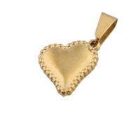 Roestvrijstaal Hart Hangers, 304 roestvrij staal, mode sieraden & voor vrouw, gouden, 17x17x3mm, Gat:Ca 4mm, Verkocht door PC