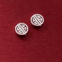 925 Sterling zilveren kralen, plated, DIY, zilver, 8mm, Gat:Ca 1mm, Verkocht door PC