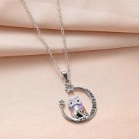 Zinc Alloy Jewelry Necklace fashion jewelry & with rhinestone nickel lead & cadmium free Sold By PC