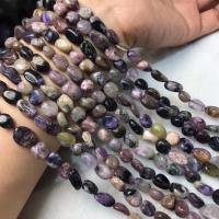 Natuurlijke Charoiet kralen, Charoite, Nuggets, gepolijst, folk stijl & DIY, 8mm, Per verkocht Ca 38-40 cm Strand