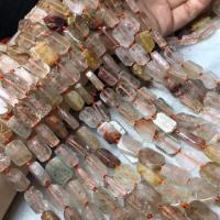 Natural Quartz Jewelry Beads Rutilated Quartz Rectangle polished folk style & DIY Sold Per Approx 38-40 cm Strand