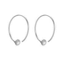 Mens Stainless Steel Hoop Earring, 316L Stainless Steel, med Cubic Zirconia, Donut, mode smykker & for kvinde, flere farver til valg, nikkel, bly & cadmium fri, 20x20mm, Solgt af par