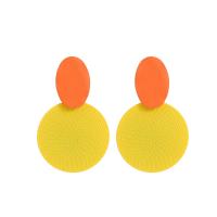 Boucles d'oreilles fer, peinture, bijoux de mode & styles différents pour le choix & pour femme, protéger l'environnement, sans nickel, plomb et cadmium, 41x65mm, Vendu par paire