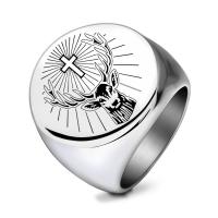 Titanium Steel Finger Ring plated fashion jewelry & for man Sold By PC