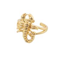 Messing Fingerring, goldfarben plattiert, Modeschmuck & für Frau, goldfarben, 22*20*4mm, verkauft von PC