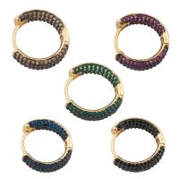 Befestiger Zirkonia Messing Ohrring, goldfarben plattiert, Modeschmuck & Micro pave Zirkonia & für Frau, keine, 19x6x3mm, Bohrung:ca. 0.1mm, verkauft von Paar