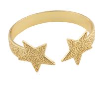 Messing Armbanden, Ster, gold plated, mode sieraden & voor vrouw, gouden, 62*24*3mm, Verkocht door PC