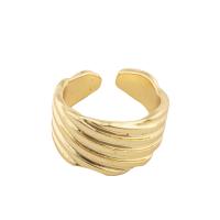 Messing Fingerring, goldfarben plattiert, Modeschmuck & für Frau, goldfarben, 22*12*2mm, verkauft von PC