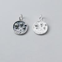 925 Sterling Silber Anhänger, rund, DIY, keine, 13.50mm, verkauft von PC