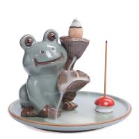 
Backflow Weihrauchbrenner Weihrauchkegel Sticks Holder Home Decor, Lila Sand, Frosch, handgemacht, für Zuhause und Büro & nachhaltiges & Multifunktions & verschiedene Stile für Wahl, verkauft von PC